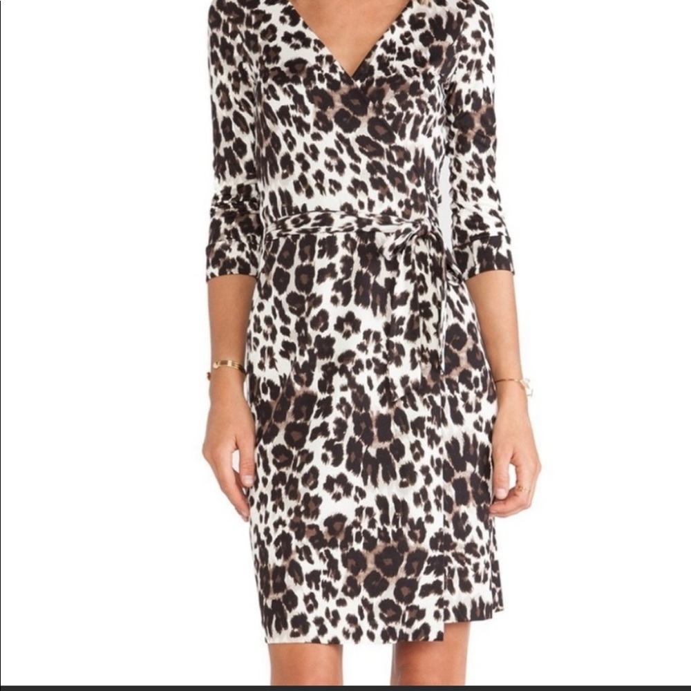 DVF Wrap Dress _ Snow Leopard Print _ Small